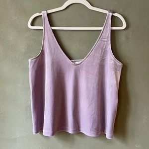 NWT Madewell Lavender Velvet Tank